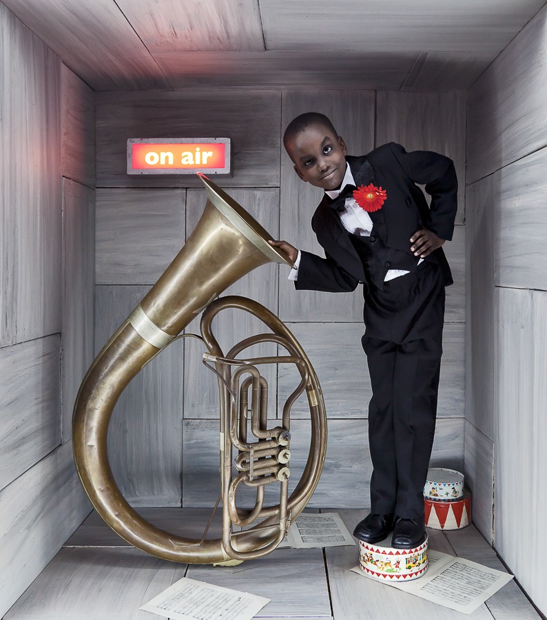 Kinderfotografie in der Kiste